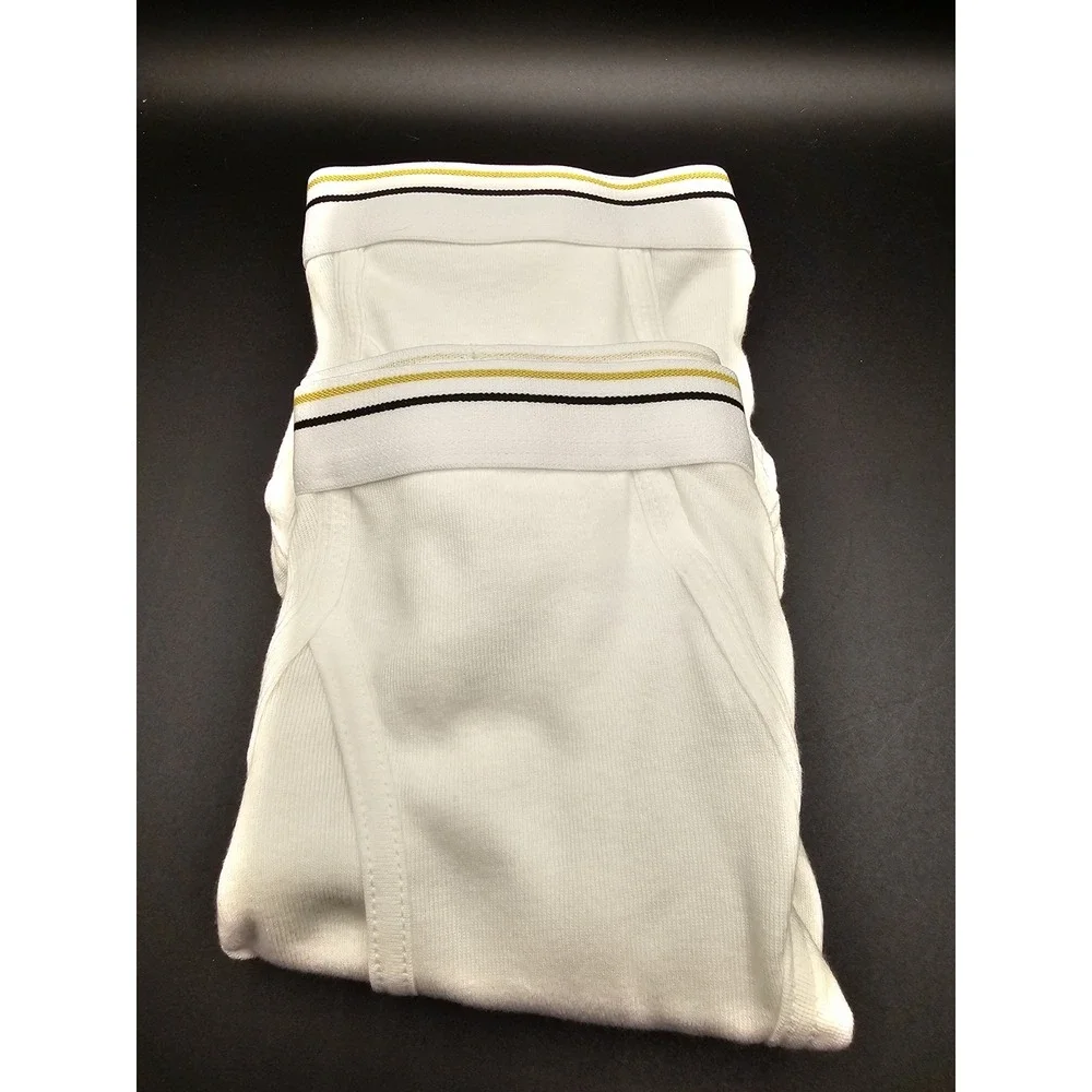 Medium New 2  Vintage STAFFORD Made In USA All Cotton Men White Briefs MM